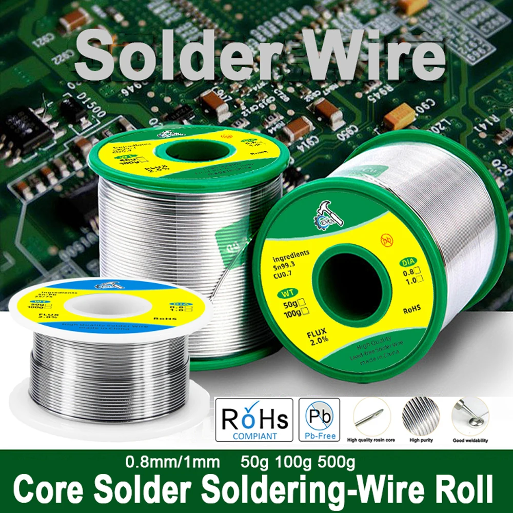 Electric Reel - 500G/100G/50G CF-25 Solder Wire Tin 0.8/1.0mm