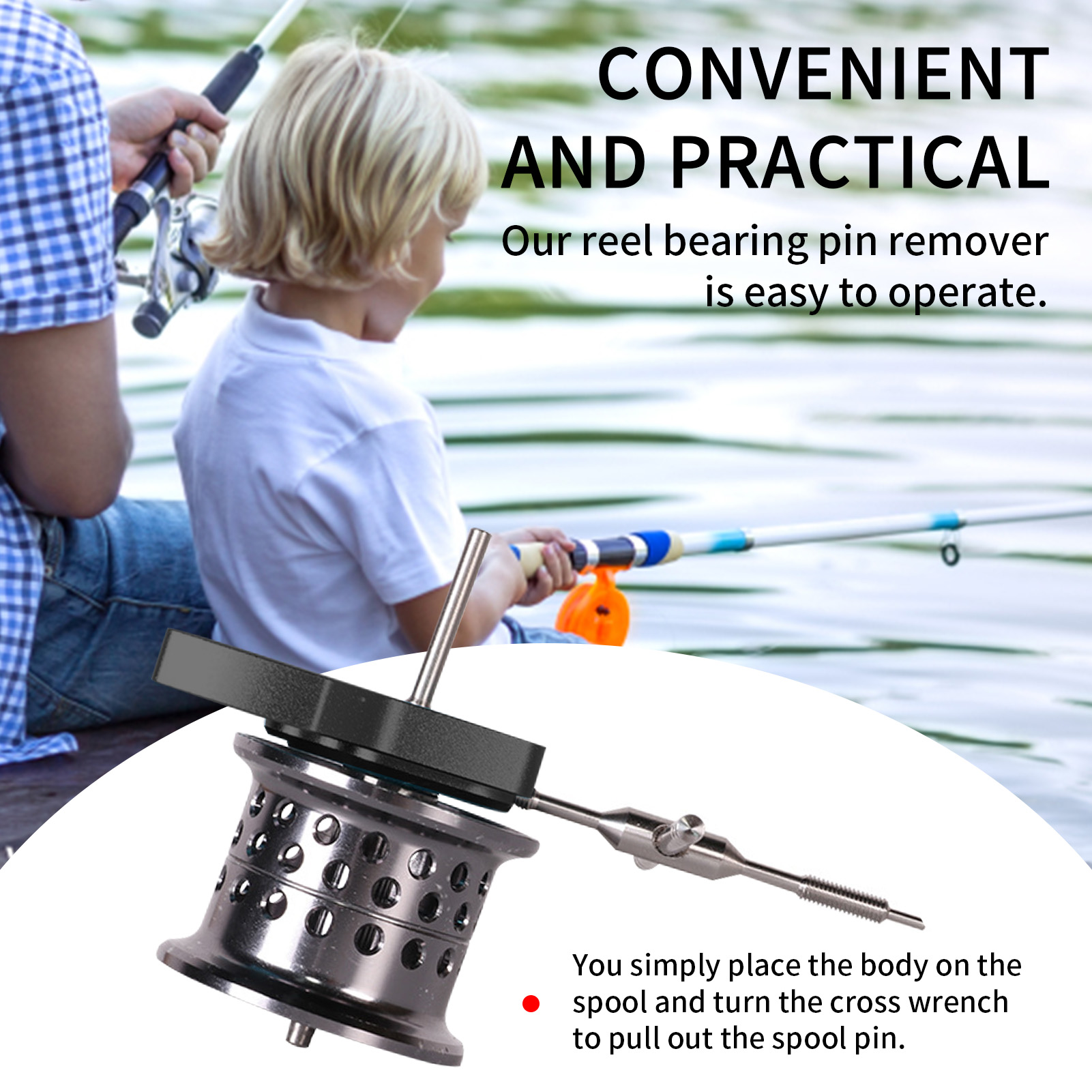 Spool Bearing Pin Remover Fish - Reel Repair Kit recensione e prezzo