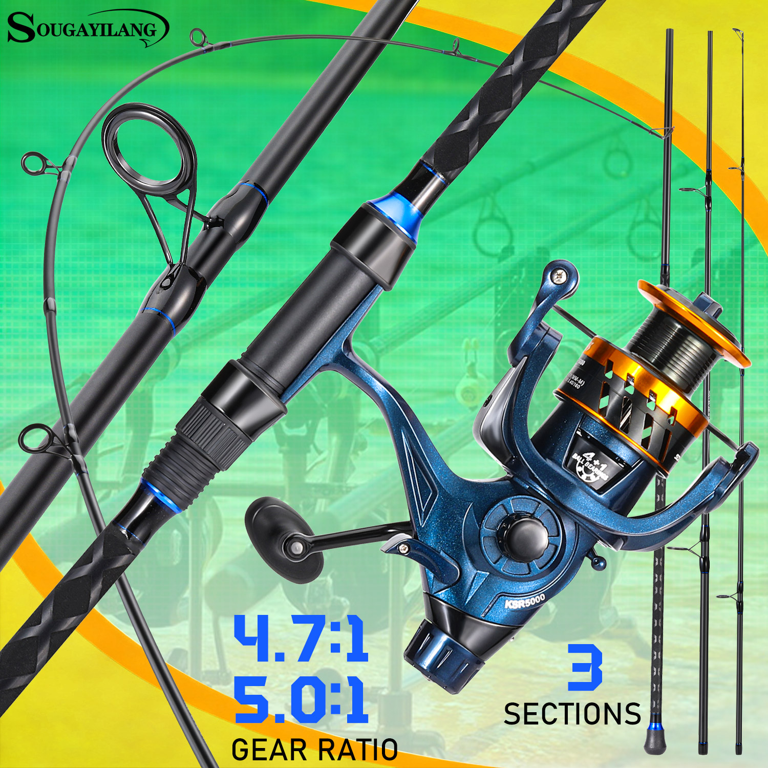 Sougayilang 3 Sections Surf Fi - Surf Reel recensione e prezzo