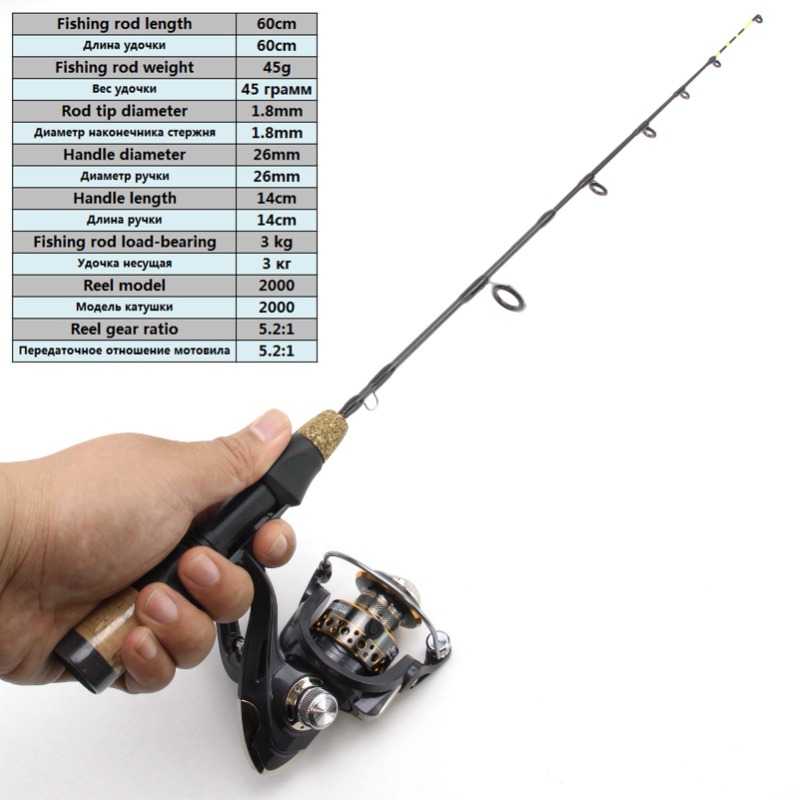 60cm 2 Tips Rod Reel Combos Wi - Ice Fishing Reel recensione e prezzo
