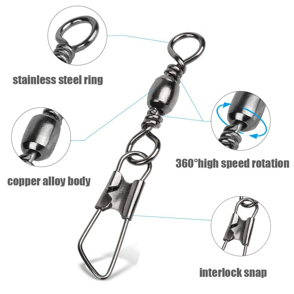 50Pcs Stainless Steel Snap Swi - Baitcasting Reel recensione e prezzo