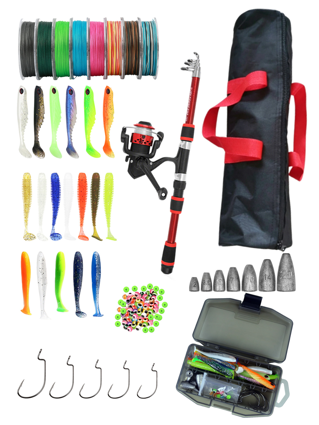 Fishing Rod Reel Combos Collap - Spincast Reel recensione e prezzo