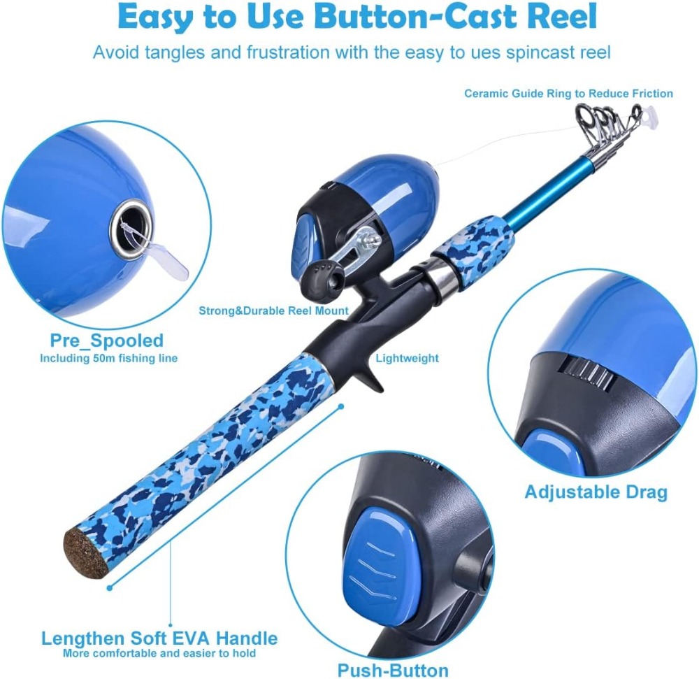 Kids Fishing Pole Set with Ful - Spincast Reel recensione e prezzo