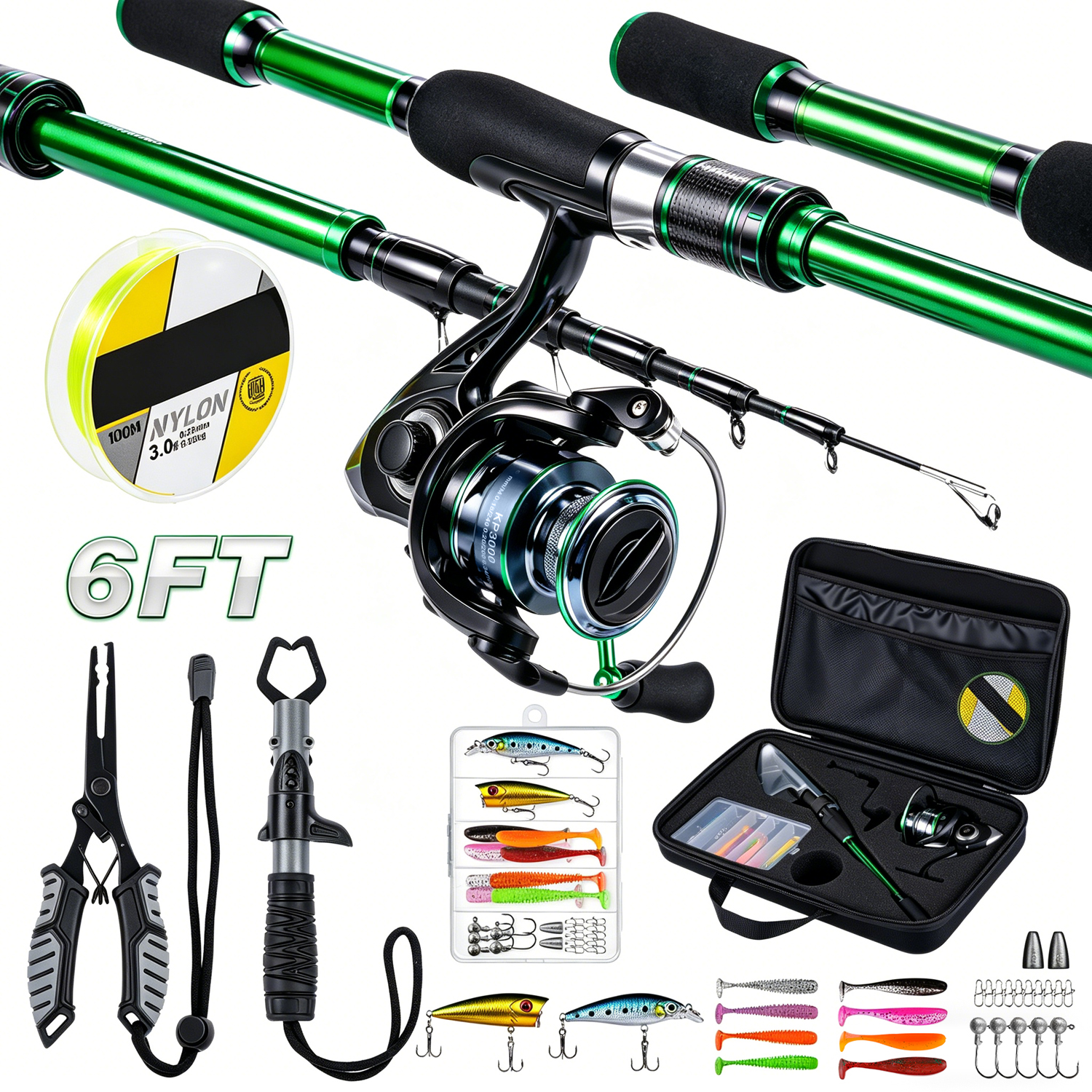 Graphite Telescopic Fishing Ro - Reel Bag recensione e prezzo