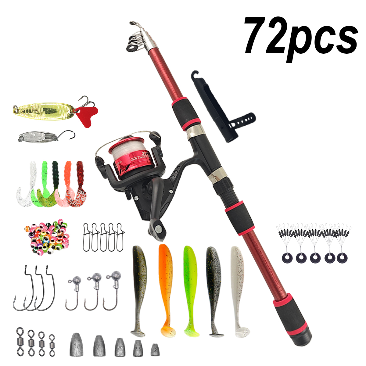 Fishing Pole Set Full Kits Wit - Spincast Reel recensione e prezzo